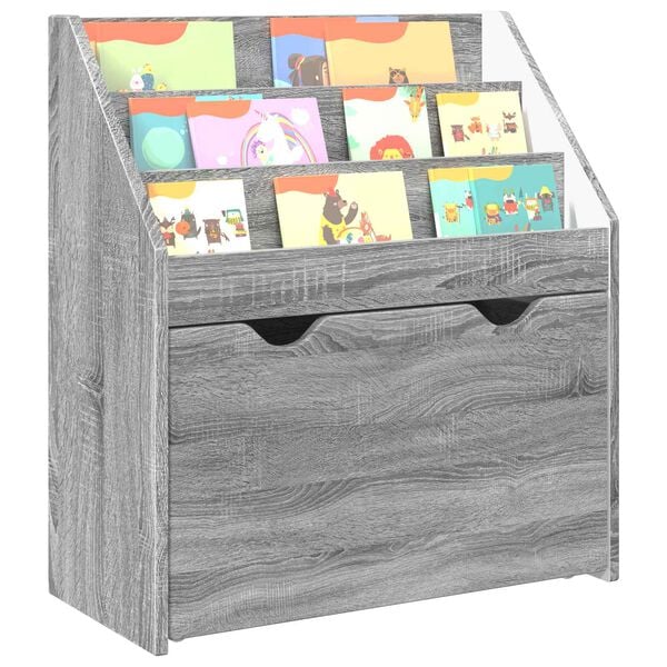 vidaXL Estanter&iacute;a para Ni&ntilde;os con caj&oacute;n Gris Sonoma 60 x 29,5 x 69 cm