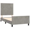 vidaXL Estructura de cama sin colch&oacute;n terciopelo gris claro 90x190 cm