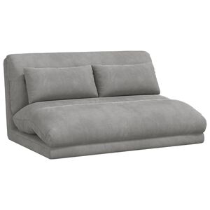 vidaXL Sill&oacute;n ajustable Gris Claro Terciopelo