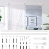 vidaXL Kit herrajes para puertas correderas de acero blanco 200 cm