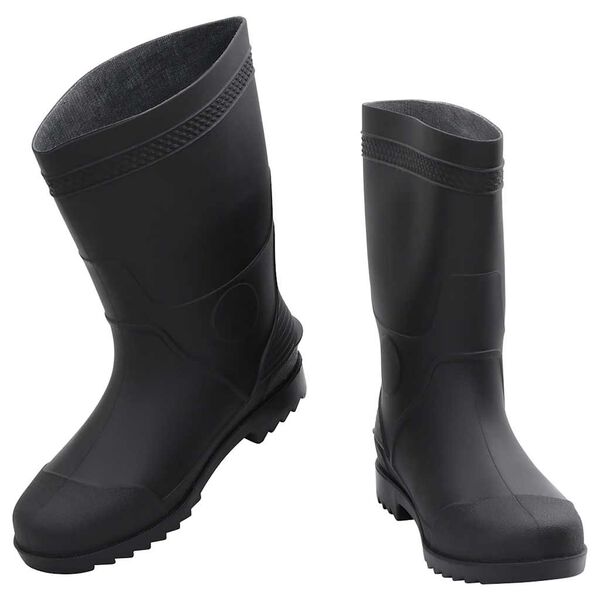 vidaXL Botas de agua negro n&uacute;mero 43 PVC
