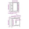 vidaXL Juego de muebles de ba&ntilde;o 2 pcs Marr&oacute;n Madera contrachapada