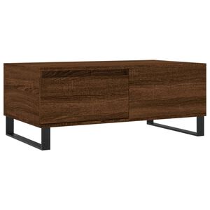 vidaXL Mesa de centro madera contrachapada marr&oacute;n roble 90x50x36,5 cm