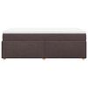vidaXL Cama box spring con colch&oacute;n tela marr&oacute;n oscuro 90x190 cm