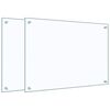 vidaXL Salpicaderos de cocina 2 uds vidrio templado 70x50 cm