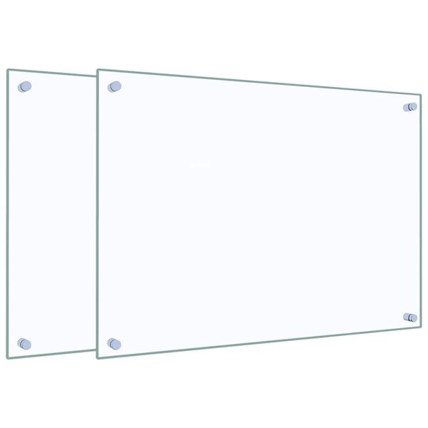 vidaXL Salpicaderos de cocina 2 uds vidrio templado 70x50 cm