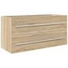 vidaXL Set de muebles de ba&ntilde;o 2 pzas madera contrachapada roble Sonoma