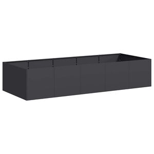 vidaXL Jardinera de acero laminado en fr&iacute;o negro 200x80x40 cm