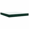 vidaXL Cama box spring con colch&oacute;n terciopelo verde oscuro 180x200 cm