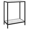 vidaXL Mesa de consola vidrio templado blanco 60x35x75 cm