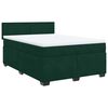 vidaXL Cama box spring con colch&oacute;n terciopelo verde oscuro 140x200 cm