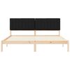 vidaXL Estructura de Cama con Cabecera Tapizada Negro 180 x 200 cm