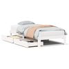vidaXL Estructura cama con cajones madera maciza pino blanco 90x200 cm