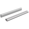 vidaXL Varilla para Armario 2 pcs Plateado 264 x 15 x 29 mm