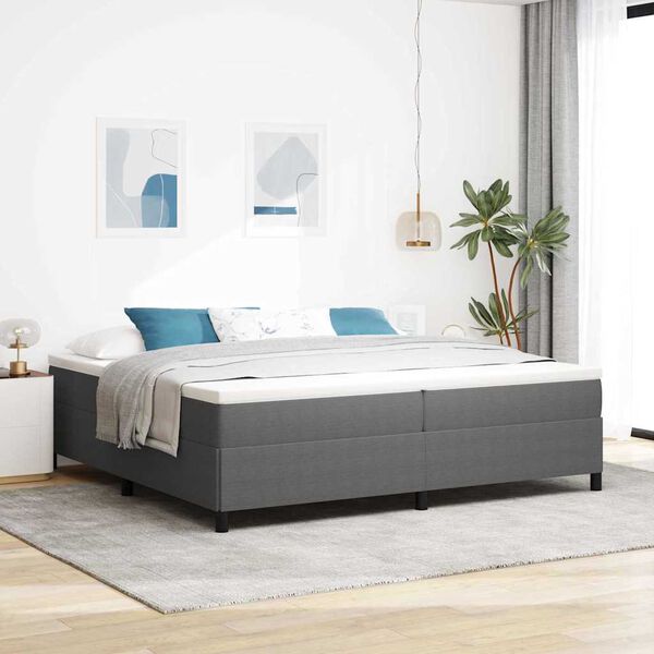 vidaXL Cama tipo Box Spring Gris Claro 200 x 200 cm Terciopelo
