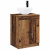 vidaXL Juego de muebles de ba&ntilde;o Madera envejecida Madera de ingenier&iacute;a