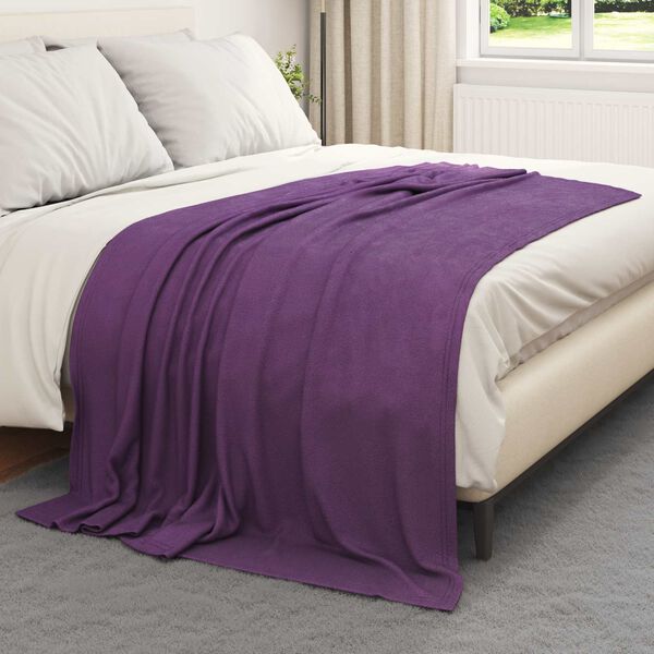 vidaXL Mantitas de Sof&aacute; 24 pcs Morado 200 x 150 cm Lana