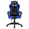 vidaXL Silla gaming con luces LED RGB cuero sintético azul y negro