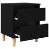 vidaXL Armarios de cama con caj&oacute;n 2 pcs Roble Negro 40 x 35 x 50 cm