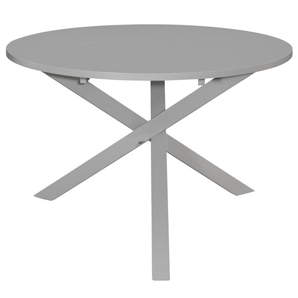 vidaXL Juego de muebles de comedor 5 piezas MDF gris