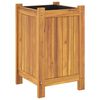 vidaXL Jardinera con forro madera maciza de acacia 31x31x50 cm