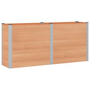 vidaXL Arriate elevado Marr&oacute;n 200 x 50 x 91 cm WPC y Aluminio