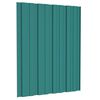 vidaXL Panel de techo 12 pcs Verde 60 x 45 cm Acero galvanizado