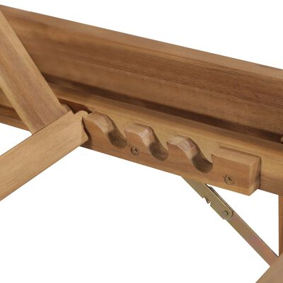 vidaXL Tumbona plegable de madera maciza de acacia