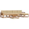 vidaXL Conjunto de sof&aacute;s de exterior con coj&iacute;n 6 pcs Natural y Beige