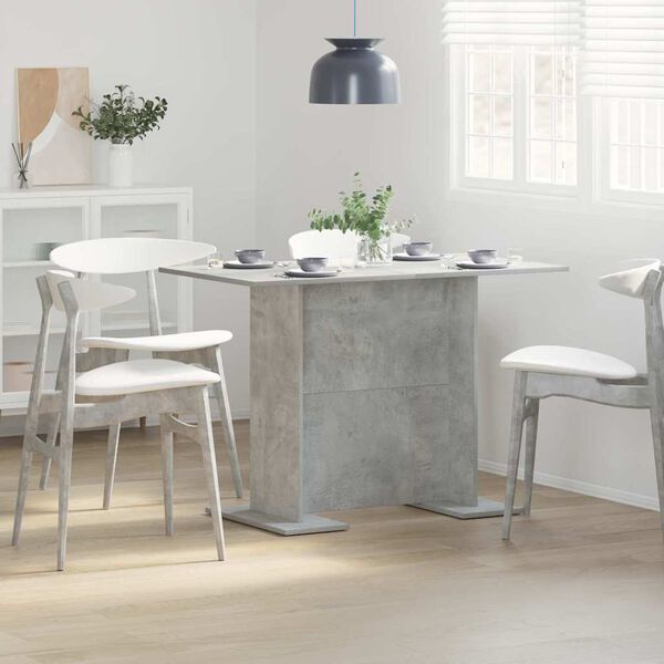 vidaXL Mesa de comedor de madera gris hormig&oacute;n 110x60x75 cm