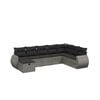 vidaXL Set de sof&aacute;s de jard&iacute;n 8 pzas y cojines rat&aacute;n sint&eacute;tico gris
