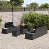 vidaXL Conjunto de sof&aacute;s de jard&iacute;n 8 pcs Negro rat&aacute;n sint&eacute;tico