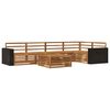 vidaXL Conjunto de sof&aacute;s de exterior 6 uds. Natural