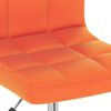 vidaXL Sillas de comedor giratorias 4 uds cuero sint&eacute;tico naranja