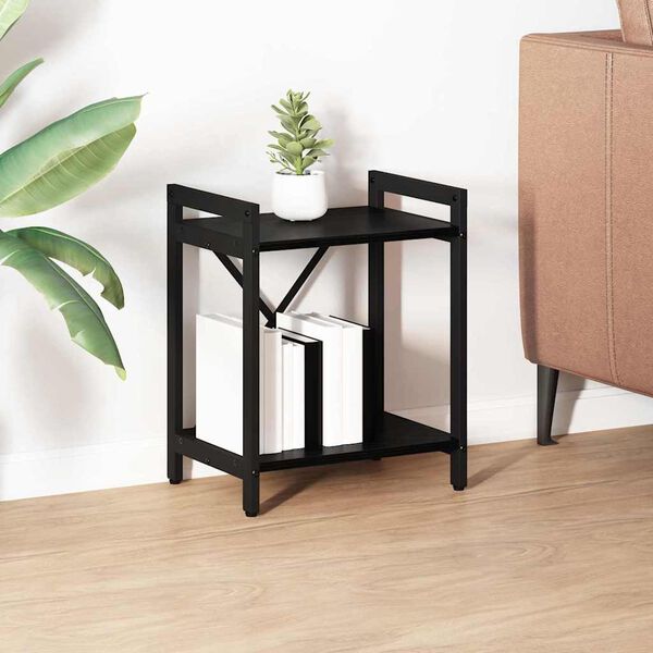 vidaXL Estante de libros Roble Negro 40 x 30 x 50 cm