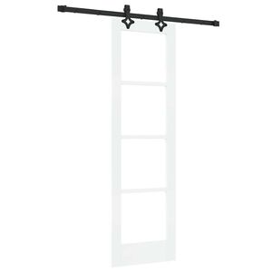 vidaXL Puerta Corredera 61 x 198,5 cm Madera de pino maciza y vidrio