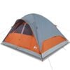vidaXL Tienda familiar con c&uacute;pula para 6 personas impermeable naranja