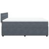 vidaXL Cama box spring con colch&oacute;n terciopelo gris oscuro 160x200 cm