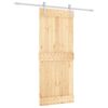 vidaXL Puerta Corredera Natural y Blanco 85 x 210 cm