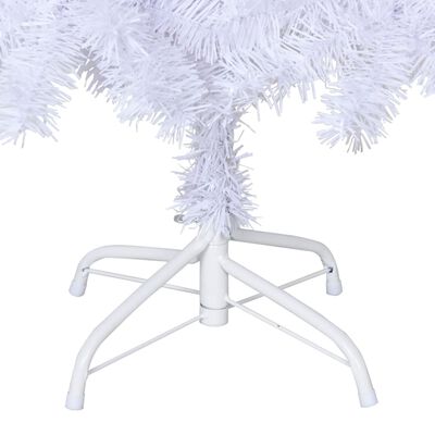 vidaXL Árbol de Navidad artificial con ramas gruesas PVC blanco 210 cm