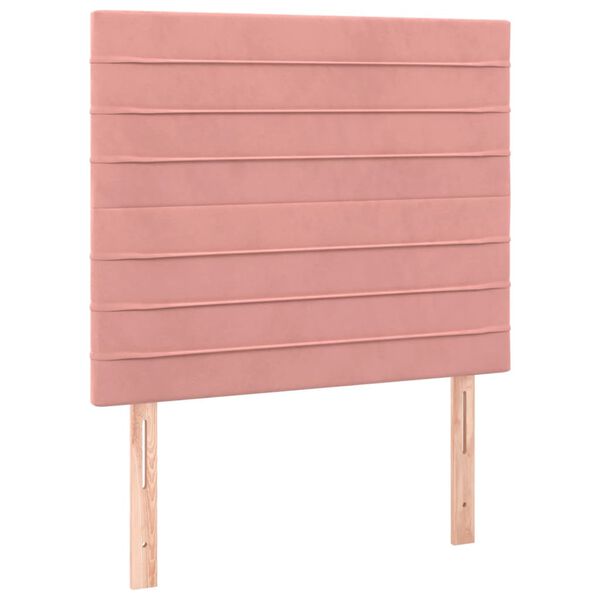 vidaXL Cabecero de cama rosa 90x5x118/128 cm Terciopelo