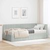 vidaXL Estructura de Cama Esquina con Colch&oacute;n Manual 2 pcs Gris claro