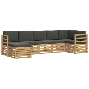 vidaXL Conjunto de sof&aacute;s de exterior 7 pcs Blanco y Antracita
