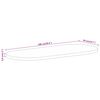 vidaXL Tablero de mesa ovalado madera maciza de mango 100x50x3,8 cm