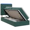 vidaXL Cama de almacenamiento LED con colch&oacute;n Verde oscuro