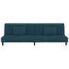 vidaXL Sof&aacute; cama de 2 plazas con dos almohadas terciopelo azul