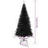 vidaXL Árbol de Navidad con 300 LED con soporte Negro 180 cm PVC