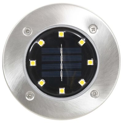 vidaXL Lámparas solares de suelo 8 unidades luces LED color RGB
