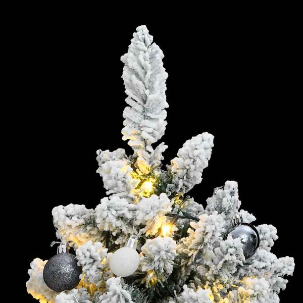 vidaXL &Aacute;rbol de Navidad artificial con bisagras 150 LED y bolas 150 cm