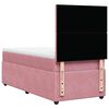 vidaXL Cama box spring con colch&oacute;n terciopelo rosa 90x200 cm
